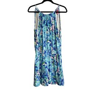 Lilly Pulitzer Gianni Skort Romper Corsica Blue Turtle Villa Size S